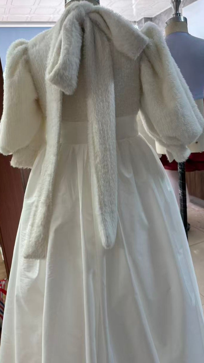 Pageant Kids Gown Flower Girl Dresses Taffeta  Party Dresses Wedding for Girl's Gown Gift