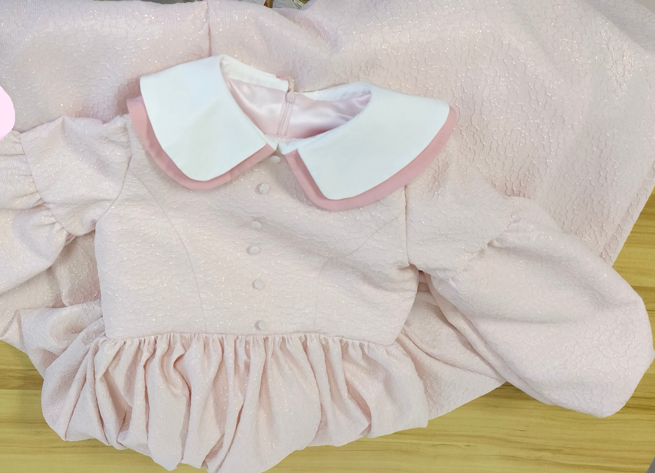 Pageant Flower Girl Dresses Peter Pan Collar Taffeta  Party Dresses Wedding for Girl's Gown Gift