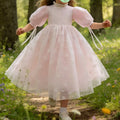 Formal Flower Girl Dresses Puffy Sleeve and Cuff Tea Length Party Dresses Wedding For Girl's Gown Gift
